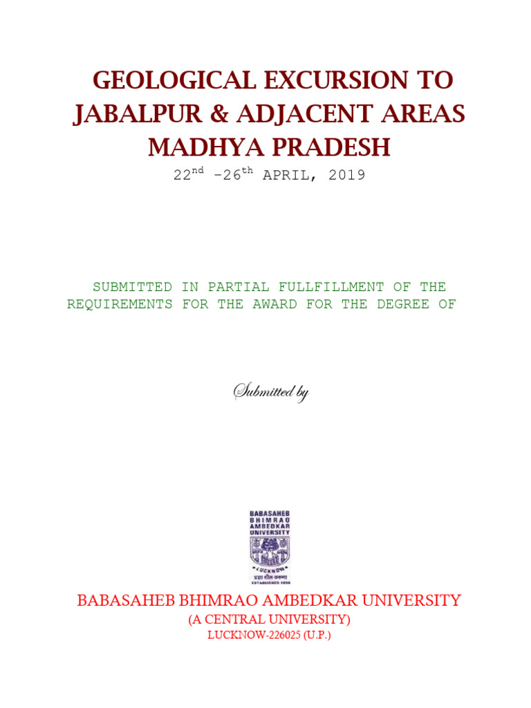 Jabalpur Geological Excursion Report | PDF | Rock (Geology) | Camera