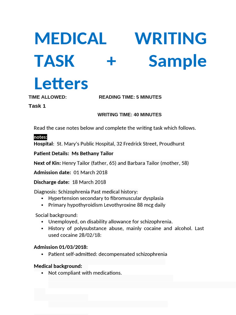 Discharge Letter for Psychiatric Patient | PDF | Diabetes | Schizophrenia