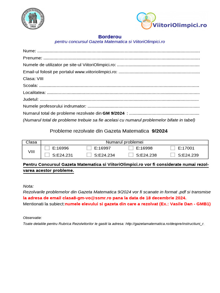Borderou 9 2024 | PDF