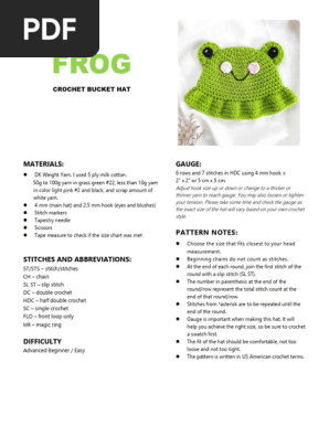 Frog Bucket Hat