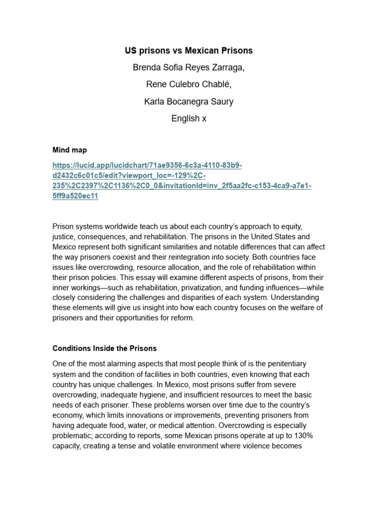 US vs Mexican Prison Systems Comparison | PDF | Prison | Rehabilitation ...