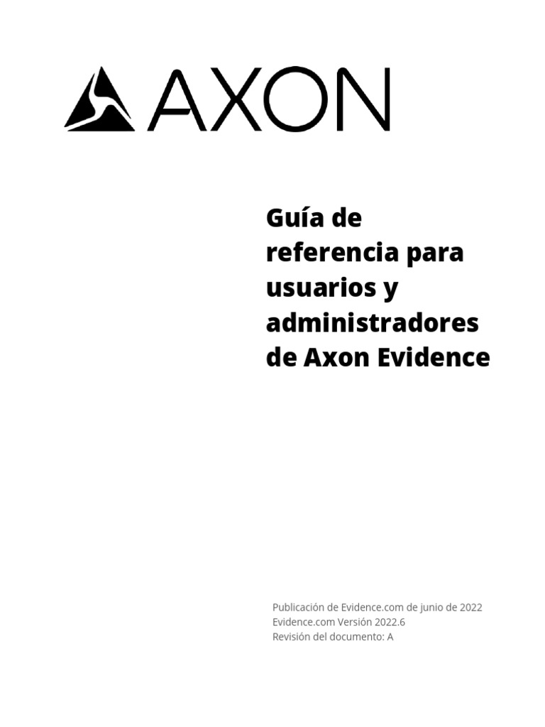 Guía de Axon Evidence para Usuarios | PDF | Informática | Software