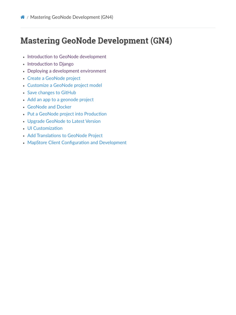 Master GeoNode Development Guide | PDF | Computers