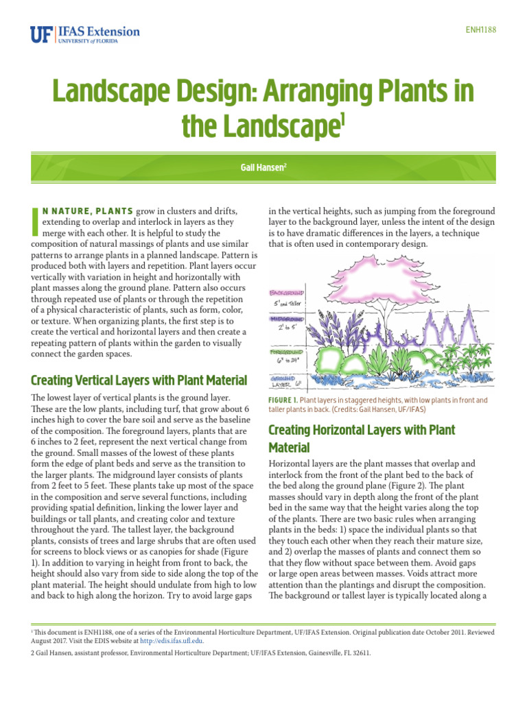 Landscape Plant Arrangement Guide | PDF | Composition (Visual Arts) | Color