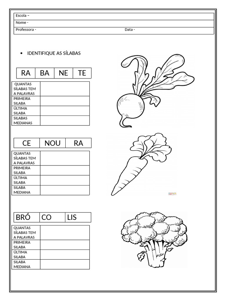 Identificação de Sílabas Medianas | PDF