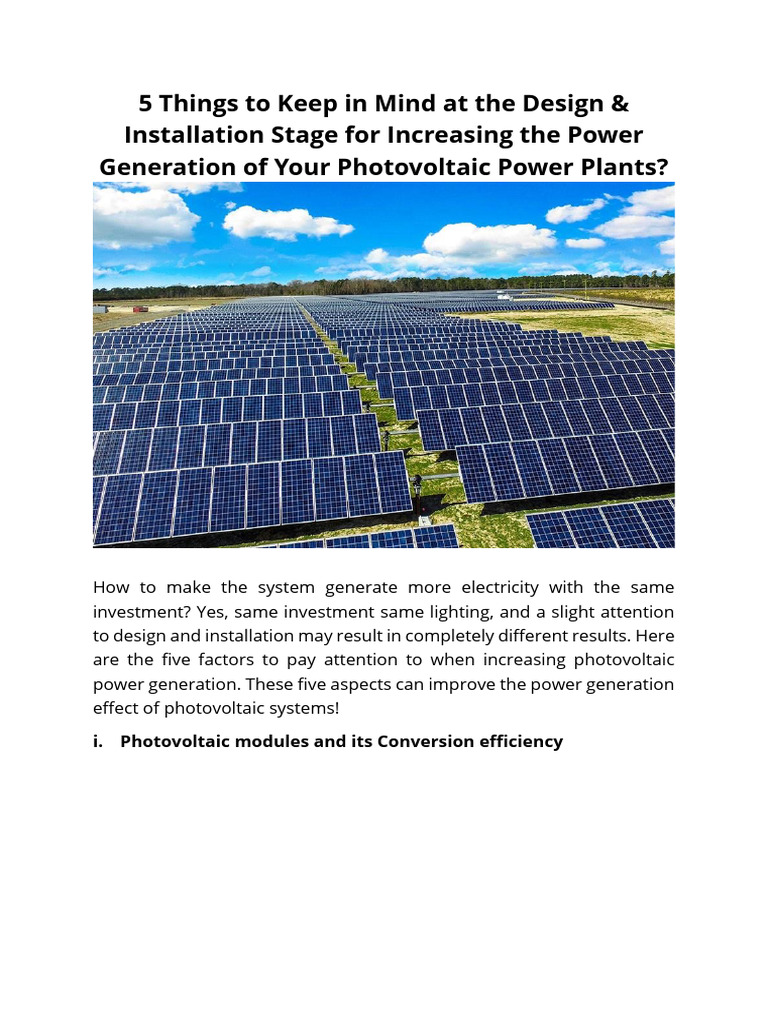 5 Things To Remember While Making Effective Solar Designs | PDF ...
