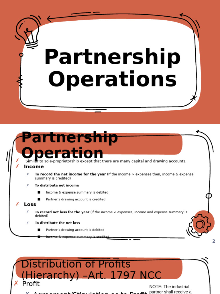 Partnership Operations | PDF | Business | Financial Services