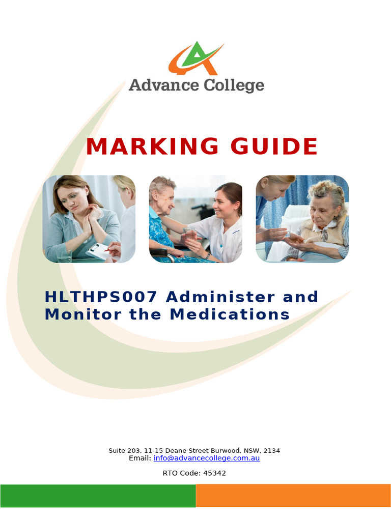HLTHPS007 Assessor Marking Guide | PDF | Analgesic | Anti Inflammatory