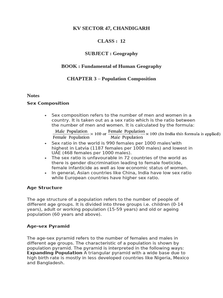 Kv sector 47 chandigarh class 12 subject geography book fundamental