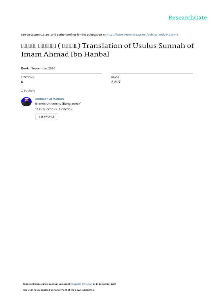 Usulus Sunnah in | PDF