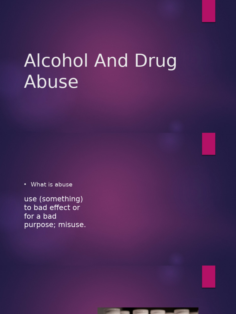 Alcohol and Drug Abuse | PDF | Self-Improvement