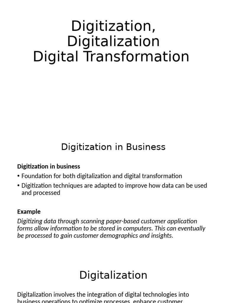 3digitization, Digitalization DT | PDF | Digital Data | Information