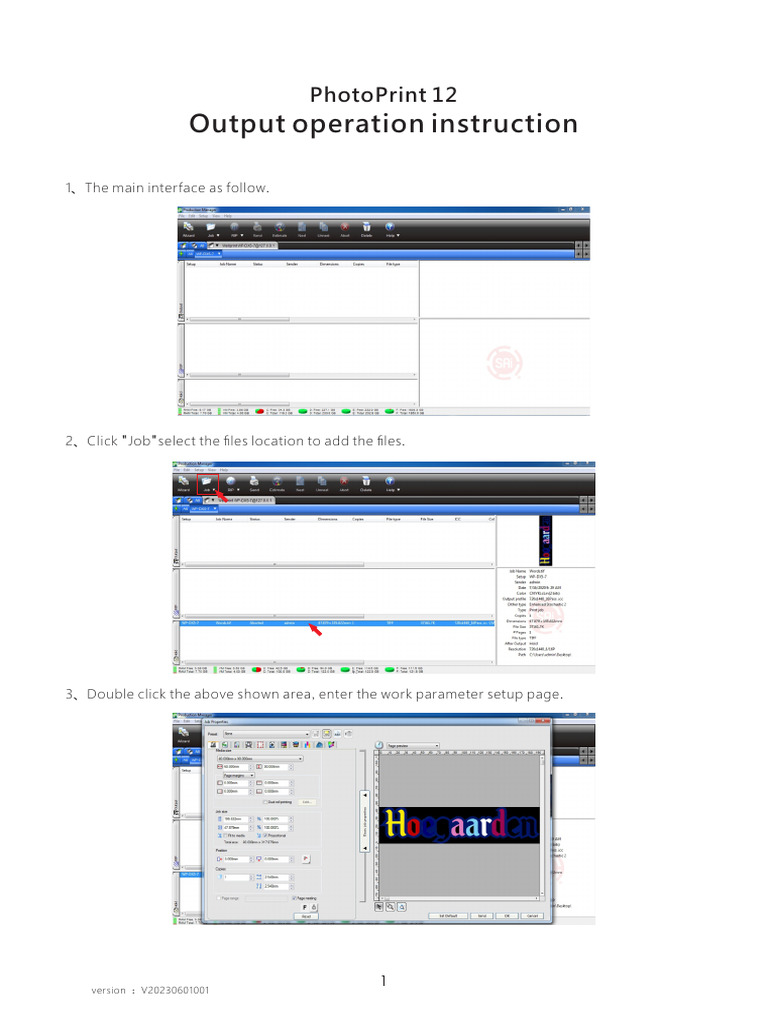 PhotoPrint 12 Output Instructions | PDF | Parameter (Computer ...