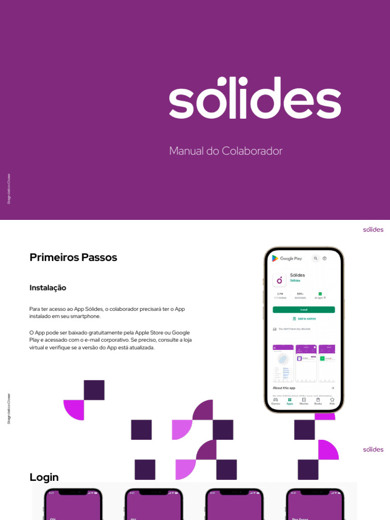 Manual do Colaborador: App Sólides | PDF | Aplicativo para celular ...