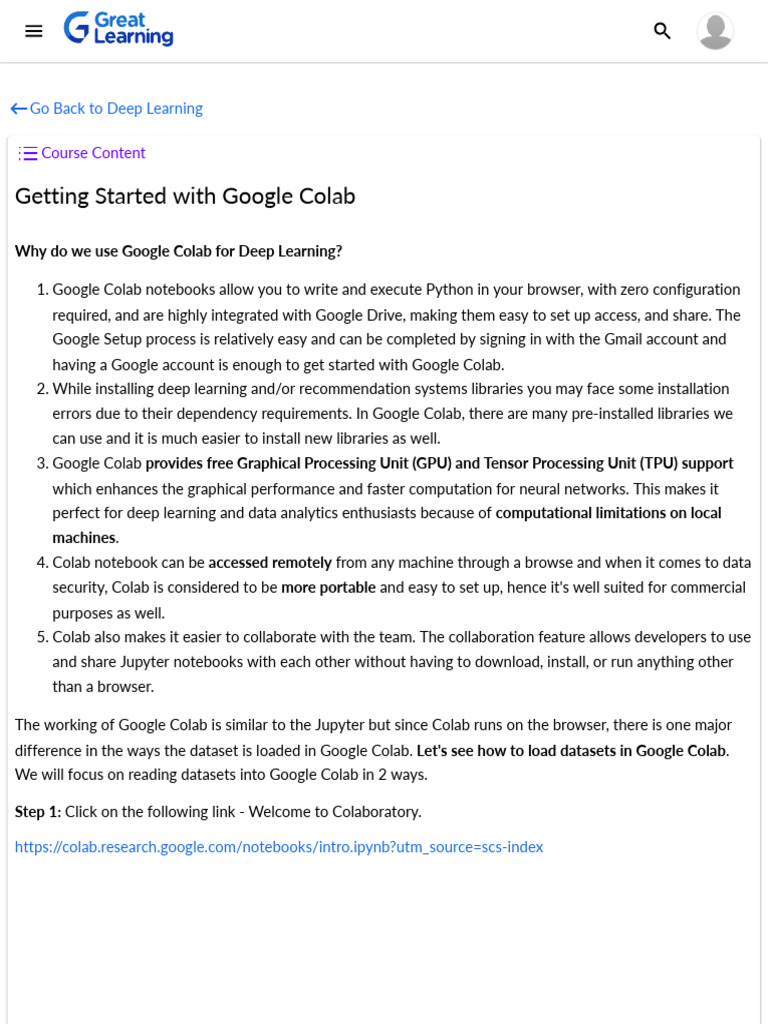 Getting Started With Google Colab - Deep Learning - Great Learning ...