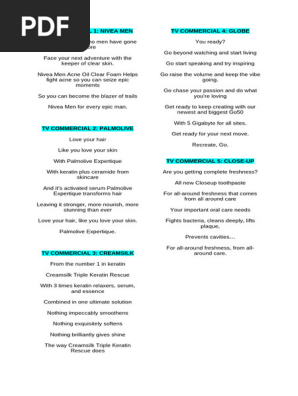 Rejoice Shampoo Commercial Script