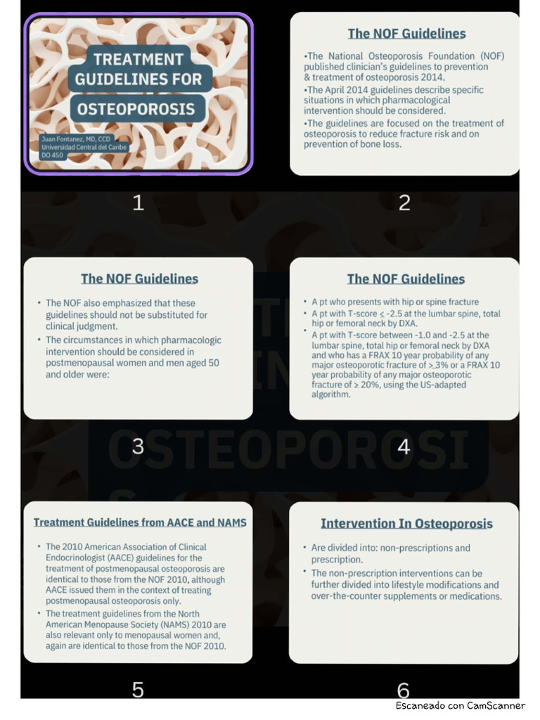 Treatment Guidelines For Osteoporosis | PDF