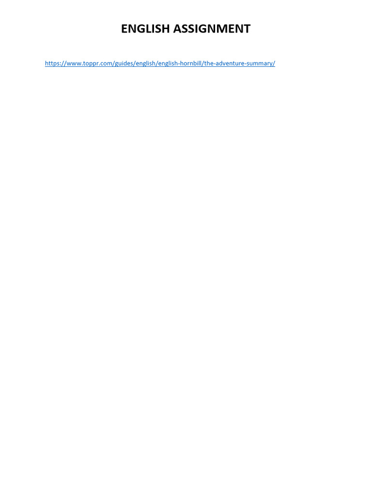 English Assignment | PDF