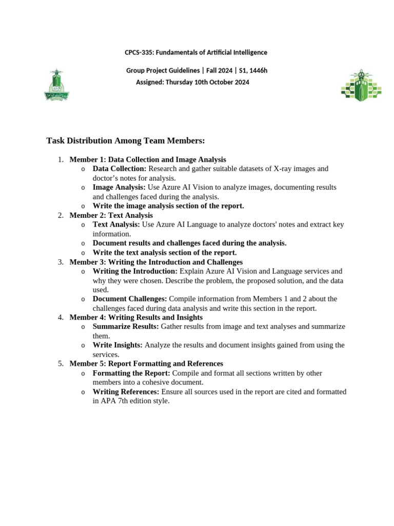 AI Project Guidelines for Students | PDF | Artificial Intelligence ...