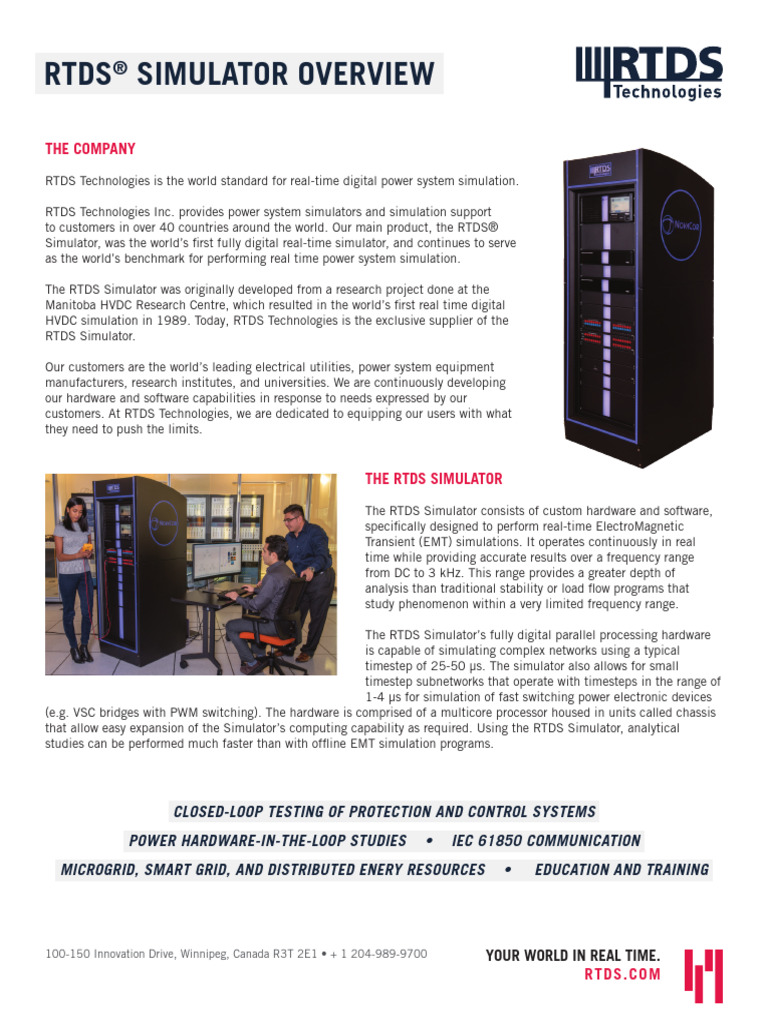 RTDS Simulator 1 | PDF | Computer Hardware | Simulation