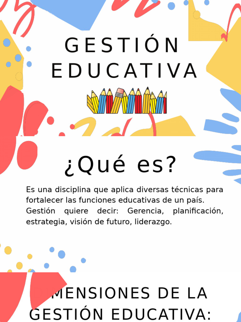 Importancia de la Gestión Educativa | PDF | Crecimiento personal y ...