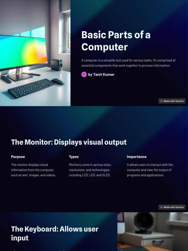 Basic Parts of A Computer | PDF | Computer Data Storage | Hard Disk Drive
