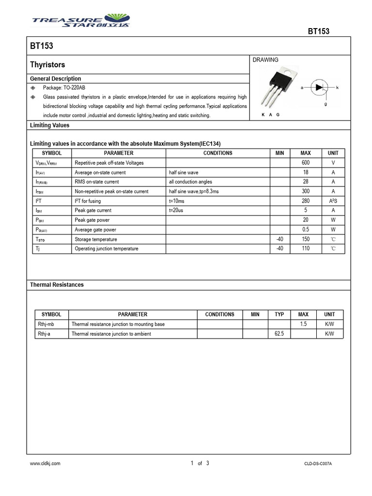 Bt153 Rt Pdf Applied And Interdisciplinary Physics Electronics