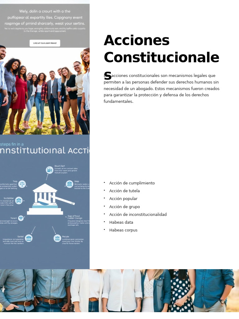 Acciones Constitucionales en Colombia | PDF | Habeas corpus | Justicia