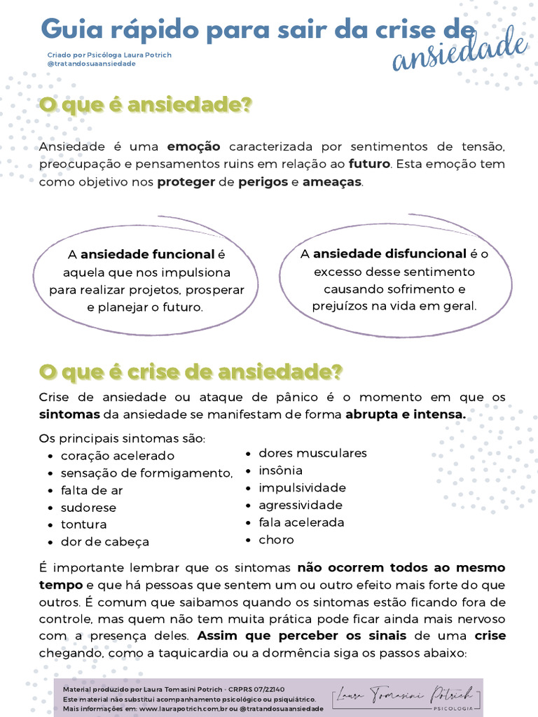 Como Lidar com Crises de Ansiedade | PDF | Ansiedade | Pensamento