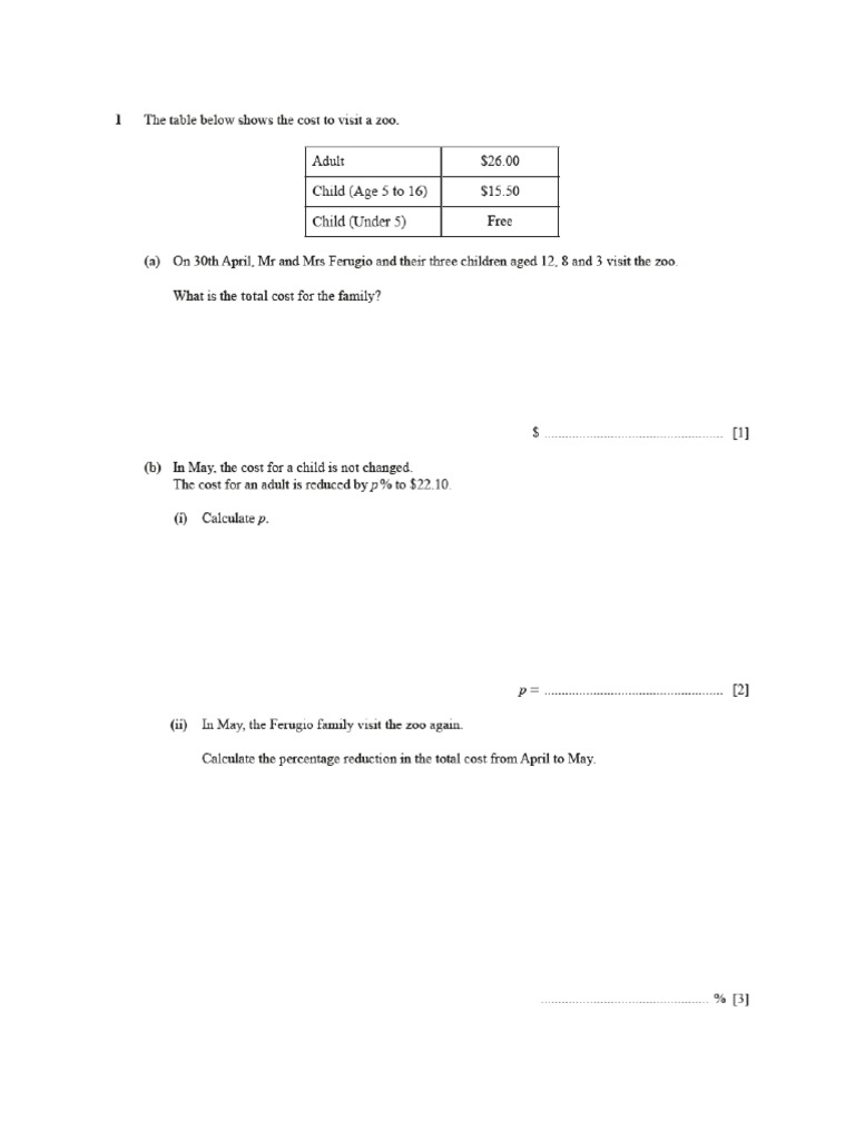 Eveyday Math Past Papers | PDF