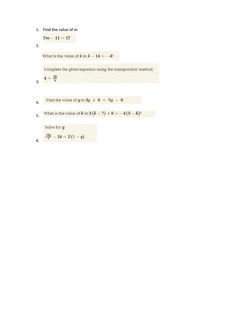 Algebra | PDF
