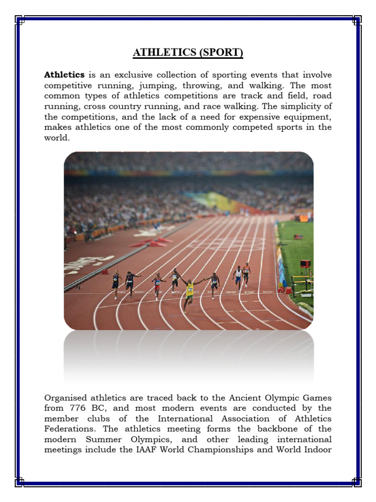 Athletics | PDF | Sport Of Athletics | Track And Field