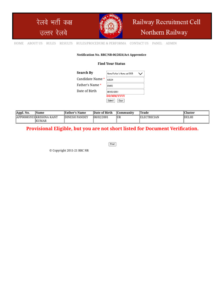 Northern Railway Apprentice Recruitment | PDF