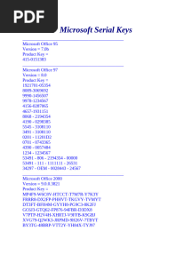 Serial Keys