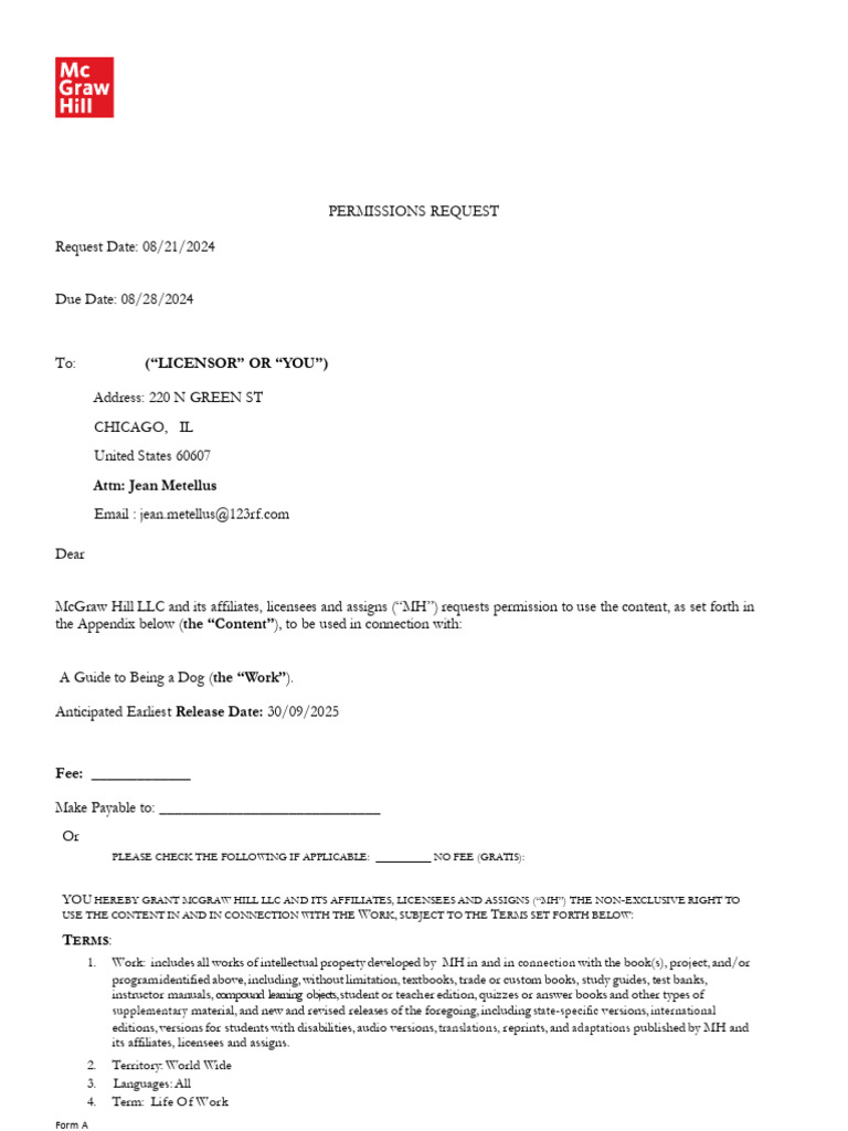 Floyd a guide to being a dog mhe permission request pdf