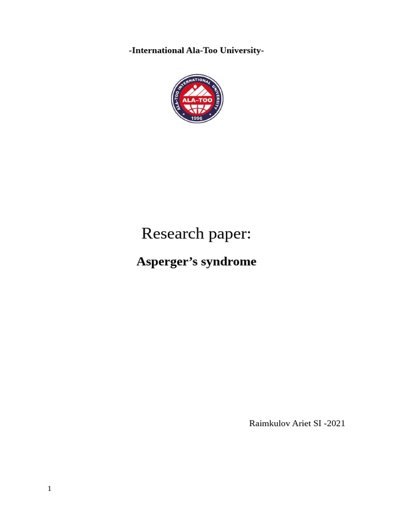 Asperger’s Syndrome | PDF | Asperger Syndrome | Autism Spectrum