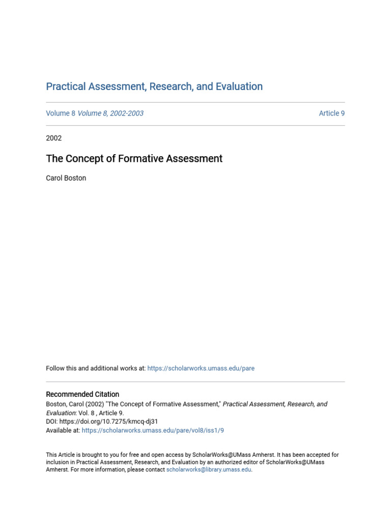 Understanding Formative Assessment | PDF | Educational Assessment ...