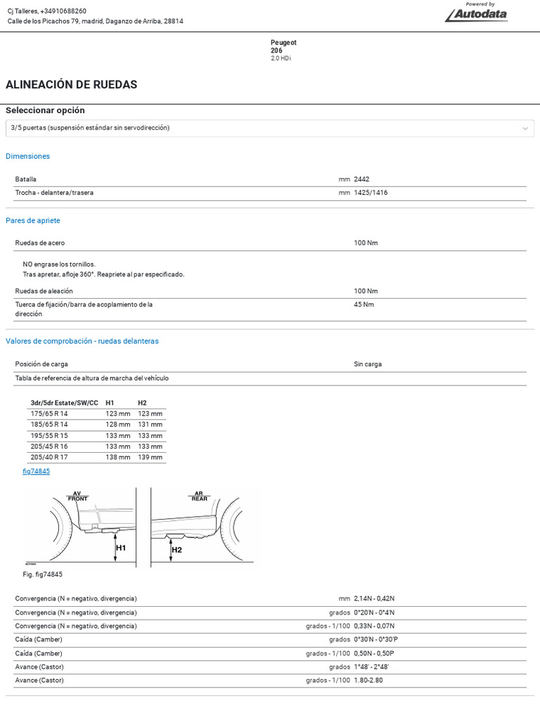 206 DW10TD Rhy Alineacion | PDF | Tecnología de vehículos | Vehículos ...