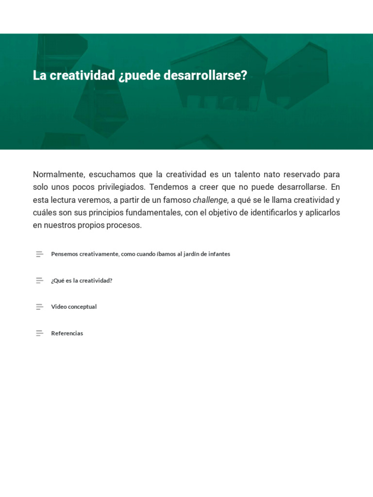 Modulo 1 Taller de Creatividad y Diseño | PDF | Creatividad | Liderazgo