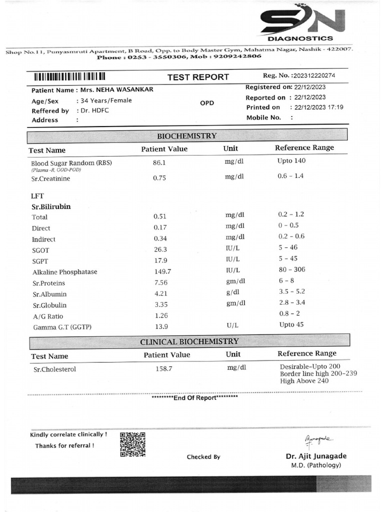 Path Lab Reports - 2 | PDF