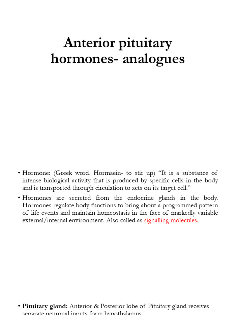 Anterior Pituitary Hormones Overview | PDF | Thyroid | Thyroid ...