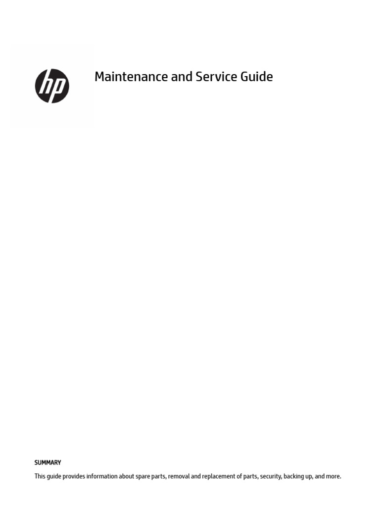 Maintenance and Service Guide PDF 5237743 en-US-1 | PDF | Usb | Computing