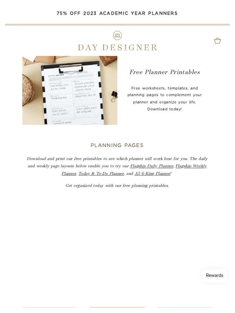 5-day designer planner printables | pdf | career u0026 growth | art
