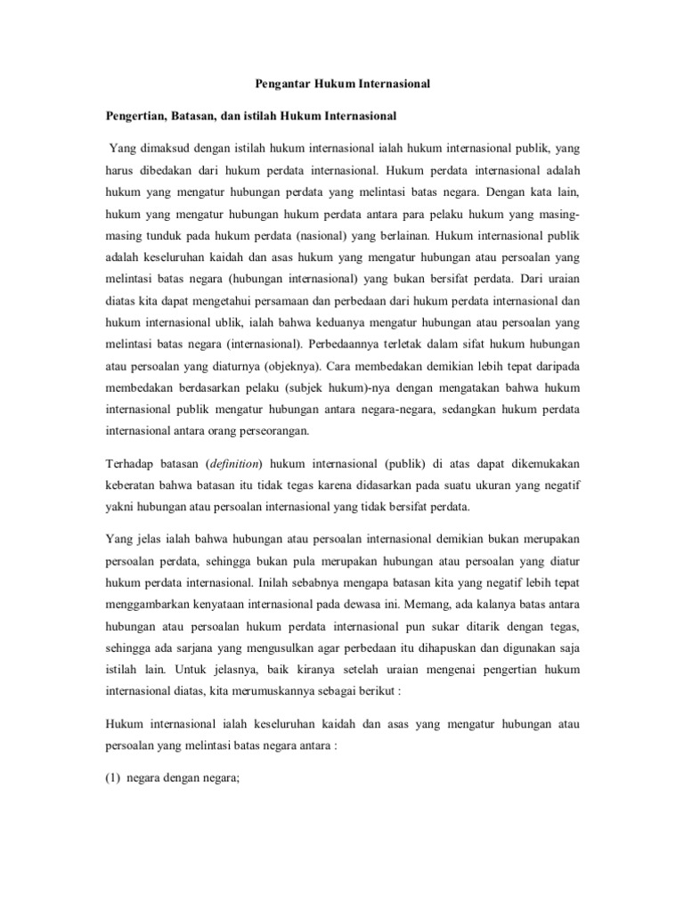Hukum Internasional