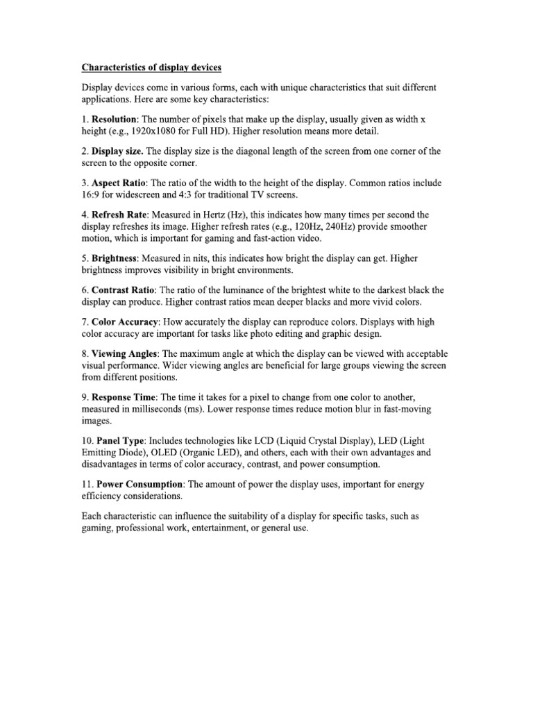 U-1 03-Characteristics of Display Devices, LED | PDF