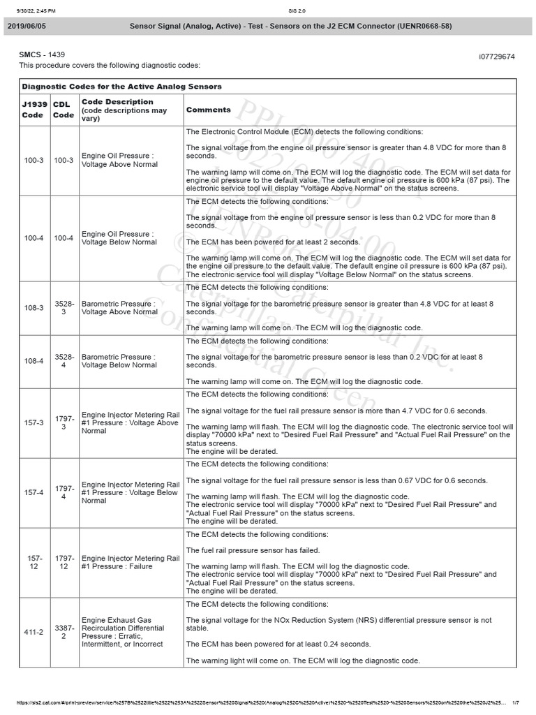 Active Sensor Diagnostics for ECM J2 | PDF | Electrical Connector ...