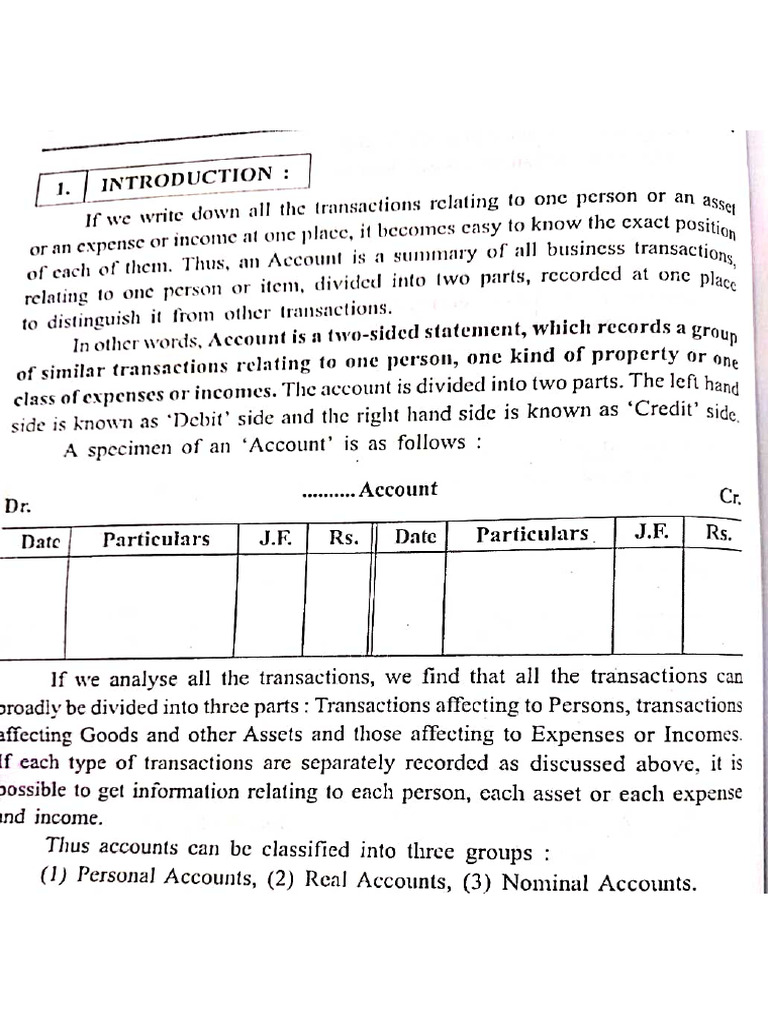 Types of Account Example | PDF