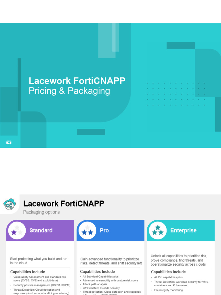Lacework FortiCNAPP Pricing Guide | PDF | Security | Computer Security