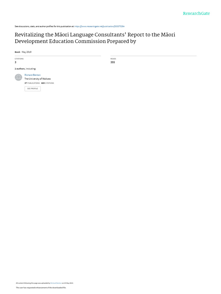 Maori Language Revitalizationfinalreport | PDF | Māori People ...