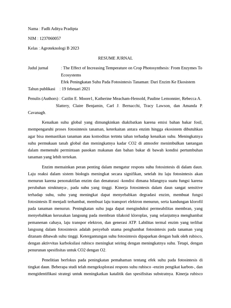 Resume Jurnal | PDF